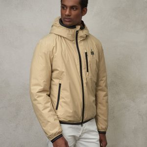 BLAUER – Piumino Uomo con Interno in Pelliccia Devon Biscotto