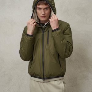 BLAUER – Piumino Uomo con Interno in Pelliccia Devon Verde Scuro
