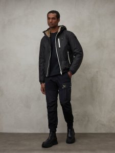BLAUER – Piumino Uomo con Interno in Pelliccia Devon Nero