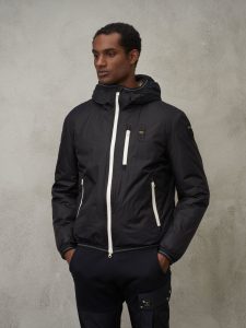 BLAUER – Piumino Uomo con Interno in Pelliccia Devon Nero