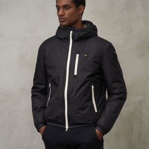 BLAUER – Piumino Uomo con Interno in Pelliccia Devon Nero