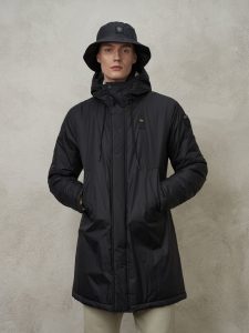 BLAUER – Piumino Lungo Uomo con Interno in Pelliccia Butler Nero