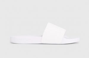 CALVIN KLEIN – Ciabatte Con Logo In Materiale Riciclato Bianco