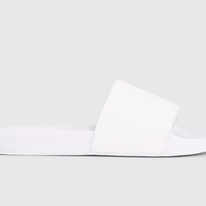 CALVIN KLEIN – Ciabatte Con Logo In Materiale Riciclato Bianco