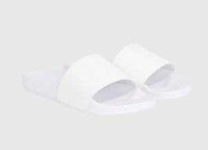 CALVIN KLEIN – Ciabatte Con Logo In Materiale Riciclato Bianco