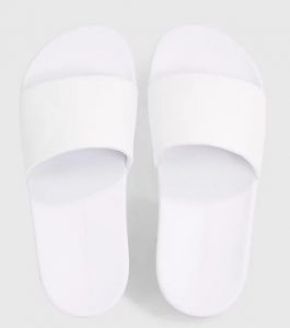 CALVIN KLEIN – Ciabatte Con Logo In Materiale Riciclato Bianco