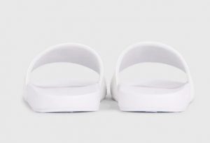 CALVIN KLEIN – Ciabatte Con Logo In Materiale Riciclato Bianco