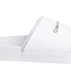 CALVIN KLEIN – Ciabatte Instituitional Bold Bianche