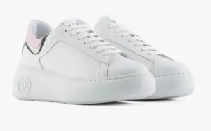 ARMANI EXCHANGE – Sneakers in pelle con dettaglio a contrasto Bianca