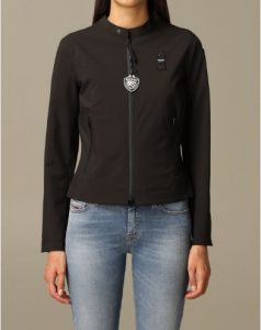 BLAUER – Giubbotto con Zip in Neoprene Sfoderato Nero