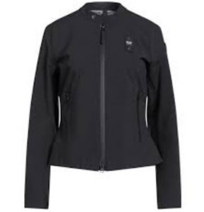 BLAUER – Giubbotto con Zip in Neoprene Sfoderato Nero