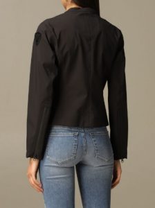 BLAUER – Giubbotto con Zip in Neoprene Sfoderato Nero