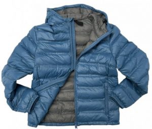 BLAUER – Giubbino Kids in nylon con cappuccio e imbottitura in ovatta Azzurro