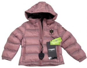 BLAUER – Giubbino Kids in nylon con cappuccio e imbottitura in ovatta Rosa