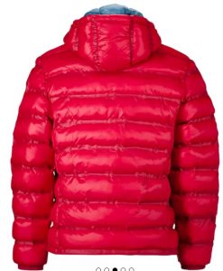BLAUER – Giubbino Teen in nylon con cappuccio e imbottitura in ovatta Rosso