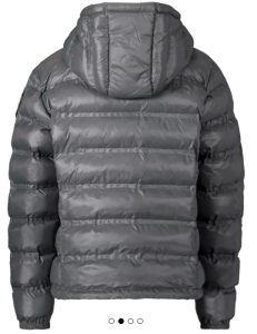 BLAUER – Giubbino Kids in nylon con cappuccio e imbottitura in ovatta Grigio