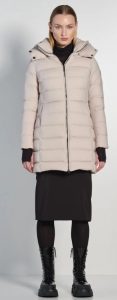 BOMBOOGIE – Piumino Donna in Nylon Stretch con Cappuccio Staccabile Grigio Cristallo