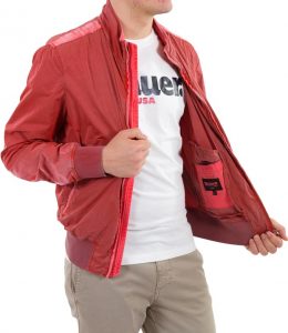 BLAUER – Giubbino Corto Sfoderato Light Rosso