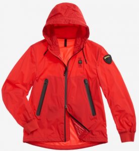 BLAUER – Giacca a Vento Sfoderata in Nylon Rossa
