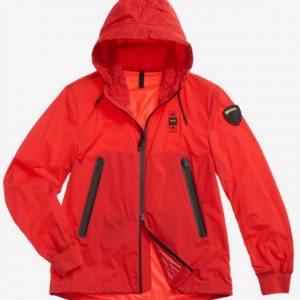 BLAUER – Giacca a Vento Sfoderata in Nylon Rossa
