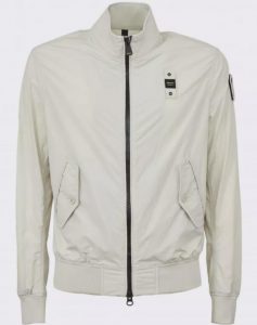 BLAUER – Bomber in Nylon Stretch Maverick Bianco