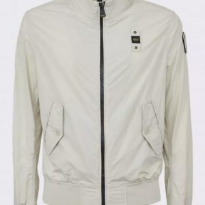 BLAUER – Bomber in Nylon Stretch Maverick Bianco
