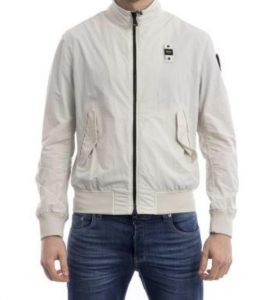 BLAUER – Bomber in Nylon Stretch Maverick Bianco