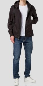 BLAUER – Giacca a Vento Sfoderata in Nylon Nera