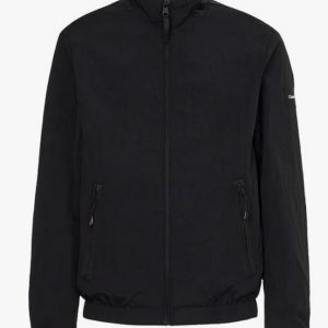 CALVIN KLEIN – Giacca Con Zip Integrale In Nylon Riciclato Nera