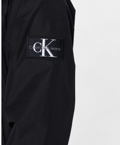CALVIN KLEIN JEANS – Giacca Con Zip Integrale In Poliestere Riciclato Nero