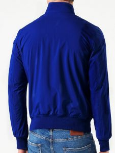 BLAUER – Bomber in Neoprene Sfoderato Blu Elettrico
