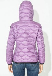 BLAUER – Piumino Donna a Onde Colori Moda Camelia Viola