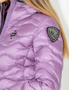 BLAUER – Piumino Donna a Onde Colori Moda Camelia Viola