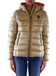 BLAUER – Piumino Donna con Imbottitura Eco Caroli Biscotto