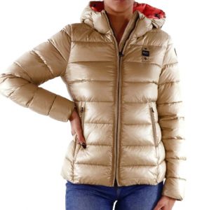 BLAUER – Piumino Donna con Imbottitura Eco Caroli Biscotto