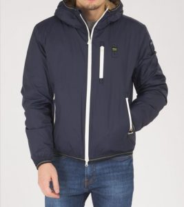 BLAUER – Piumino Uomo con Interno in Pelliccia Devon Blue