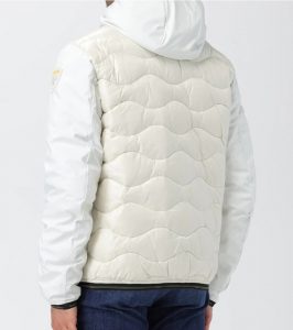 BLAUER – Piumino Ondina Uomo con Braccia e Cappuccio in Neoprene Bianco