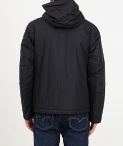 BLAUER – Giubbino Uomo in Nylon a Vento con Cappuccio Nero