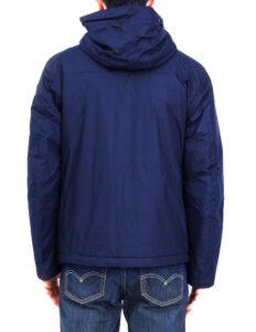 BLAUER – Giubbino Uomo in Nylon a Vento con Cappuccio Blue