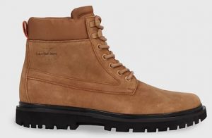 CALVIN KLEIN JEANS – Stivaletti Uomo in Camoscio Fango