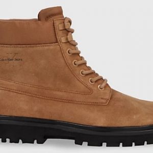 CALVIN KLEIN JEANS – Stivaletti Uomo in Camoscio Fango