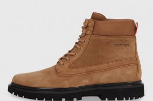 CALVIN KLEIN JEANS – Stivaletti Uomo in Camoscio Fango