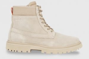 CALVIN KLEIN JEANS – Stivaletti Uomo in Camoscio Grigio Ghiaccio
