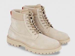 CALVIN KLEIN JEANS – Stivaletti Uomo in Camoscio Grigio Ghiaccio