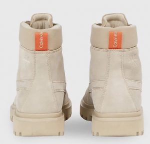 CALVIN KLEIN JEANS – Stivaletti Uomo in Camoscio Grigio Ghiaccio