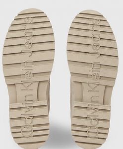 CALVIN KLEIN JEANS – Stivaletti Uomo in Camoscio Grigio Ghiaccio