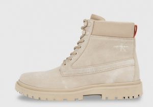 CALVIN KLEIN JEANS – Stivaletti Uomo in Camoscio Grigio Ghiaccio