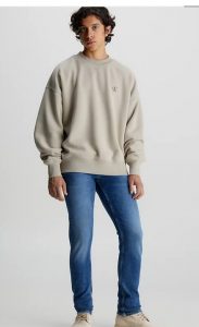 CALVIN KLEIN JEANS – Stivaletti Uomo in Camoscio Grigio Ghiaccio