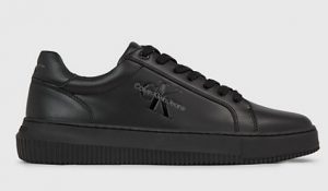 CALVIN KLEIN JEANS – Sneaker Uomo in Pelle Triplo Nero