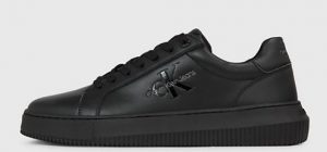 CALVIN KLEIN JEANS – Sneaker Uomo in Pelle Triplo Nero